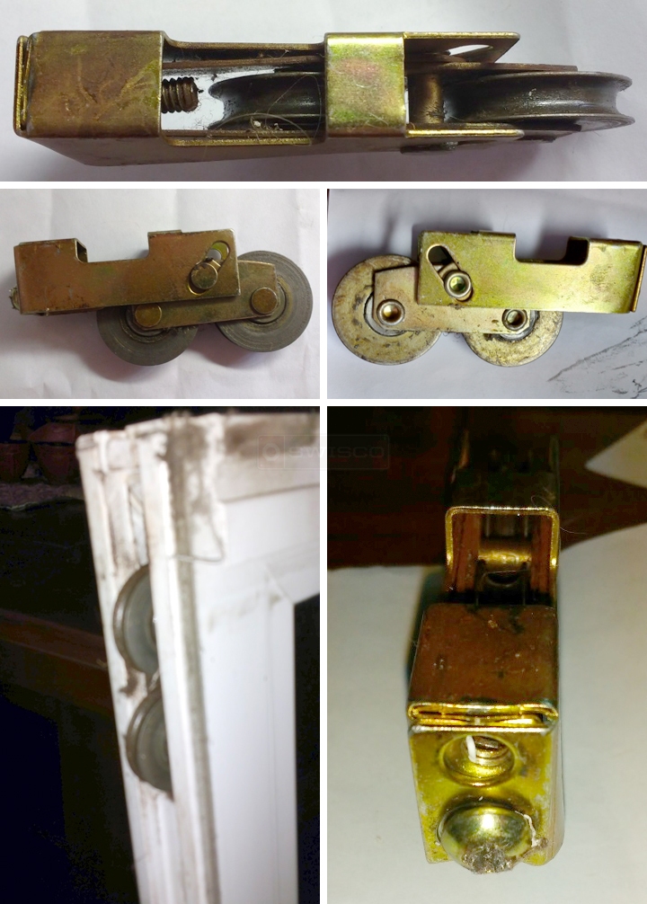User submitted photos of patio door hardware.