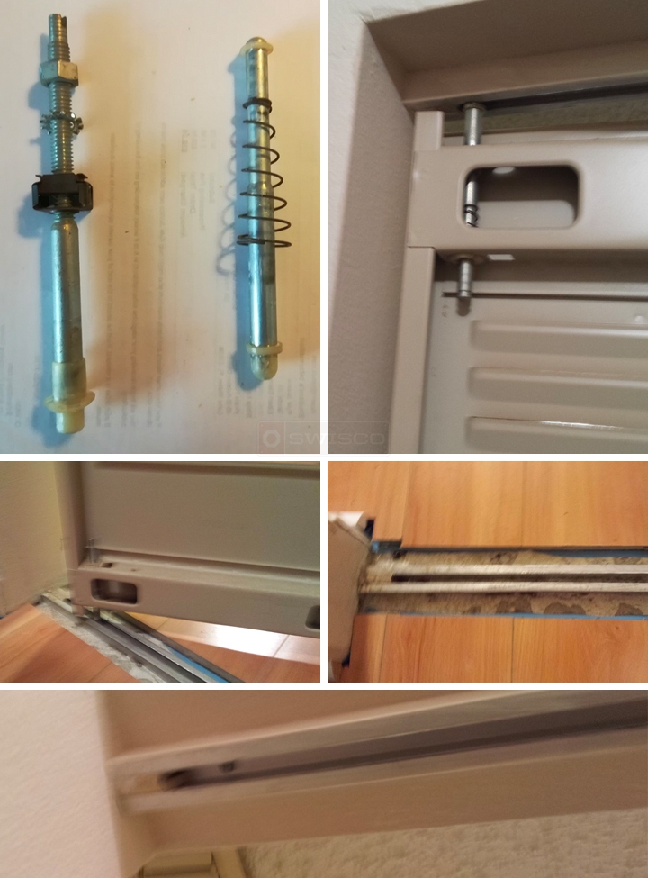 User submitted photos of bi-fold door hardware.