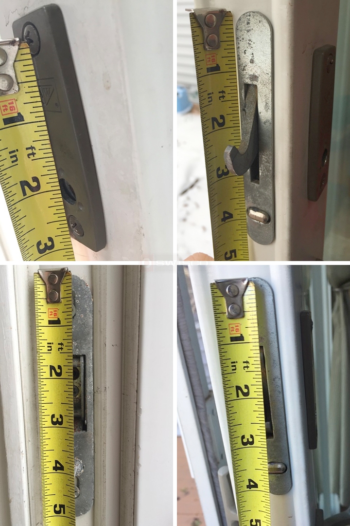 User submitted photos of patio door hardware.