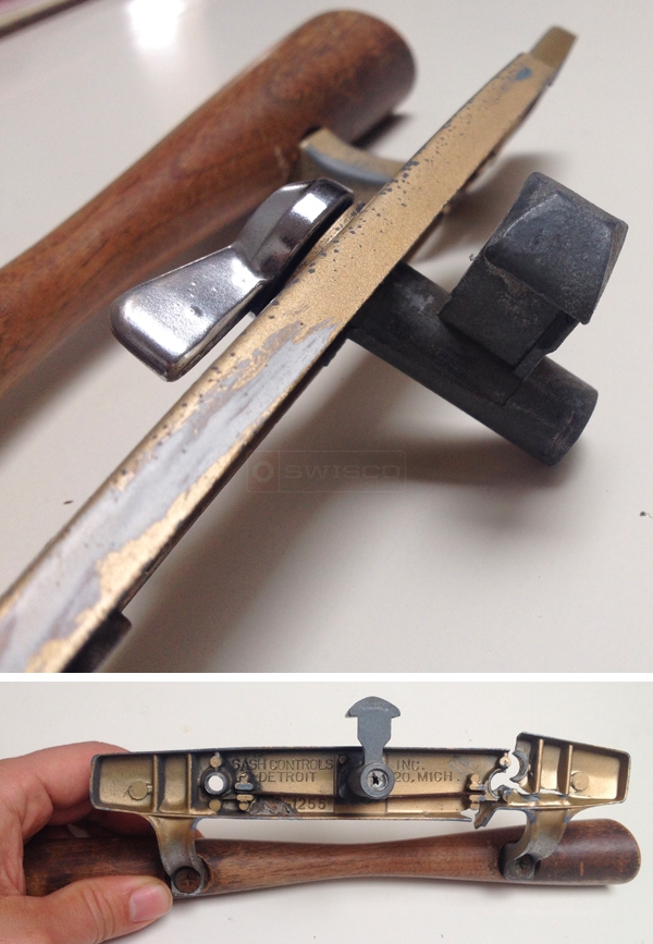 User submitted photos of patio door hardware.