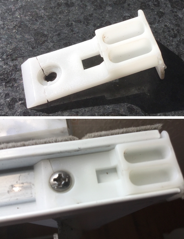 User submitted photos of a top sash guide.