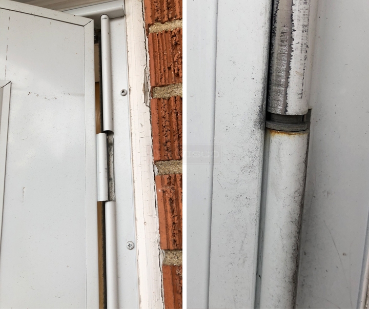 User submitted photos of a door hinge.