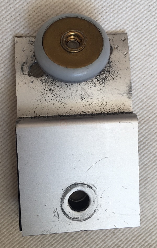 glass shower door wheel bracket