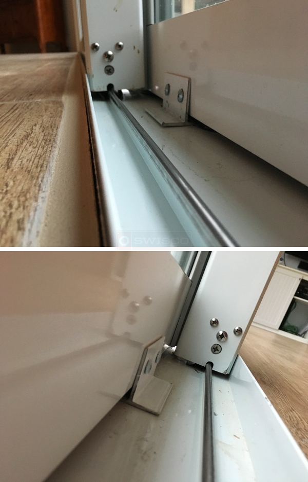 User submitted photos of patio door hardware.