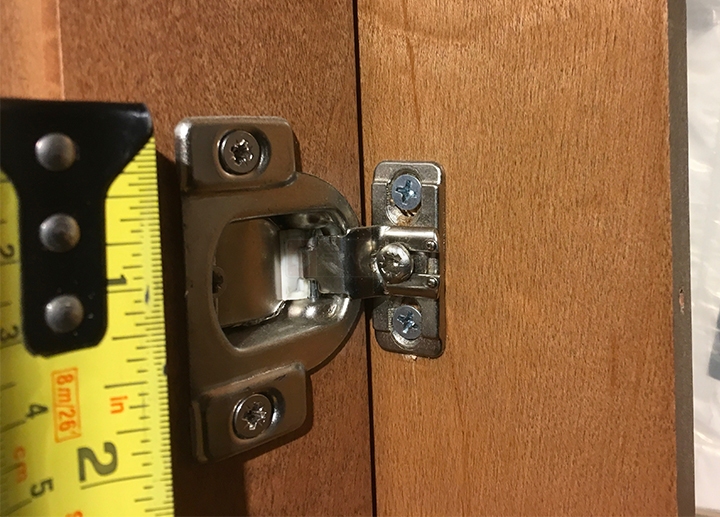 User submitted photos of a cabinet hinge.