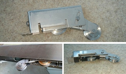 User submitted photos of patio door hardware.