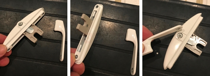 User submitted photos of window hardware.