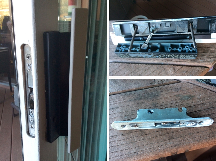 User submitted photos of patio door hardware.