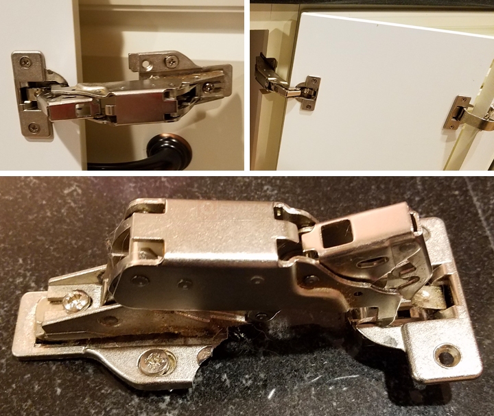 User submitted photos of a cabinet hinge.