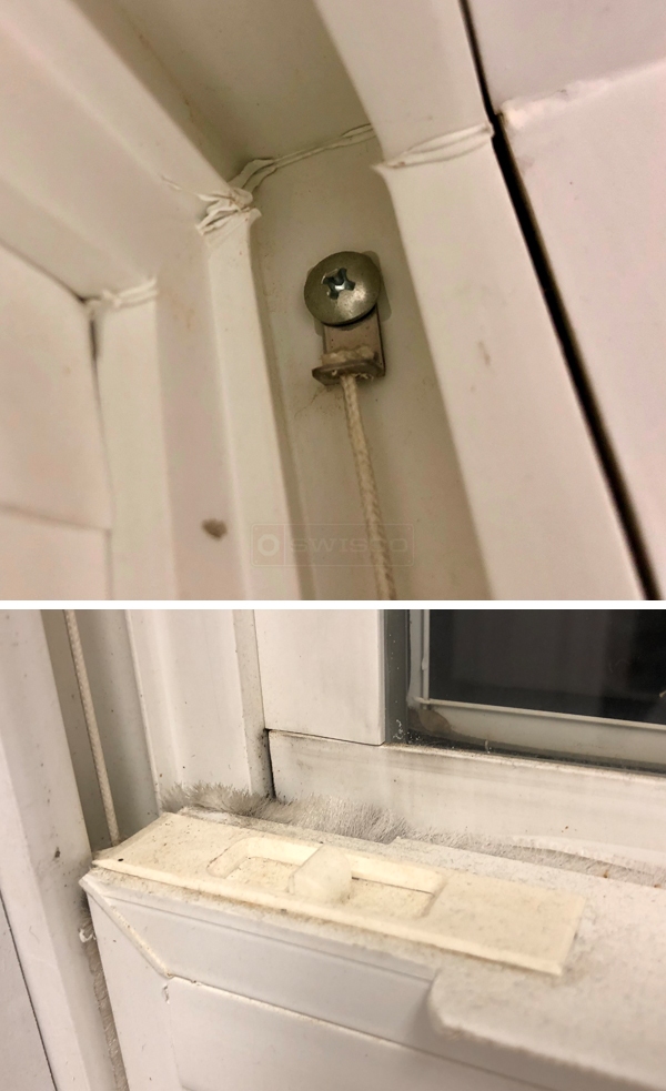 User submitted photos of window hardware.