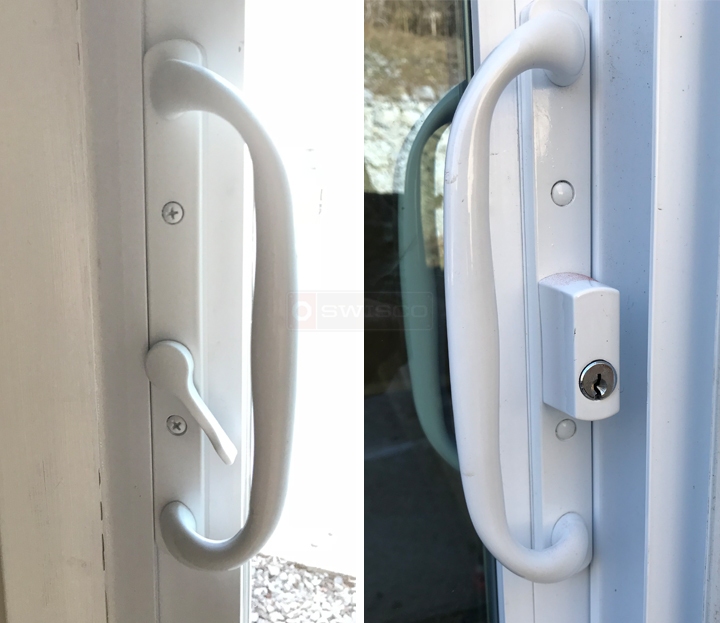 User submitted photos of patio door hardware.