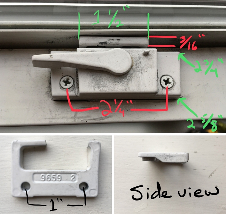 User submitted photos of a window lock & keeper.