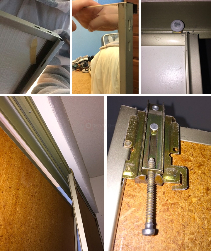 User submitted photos of closet hardware.