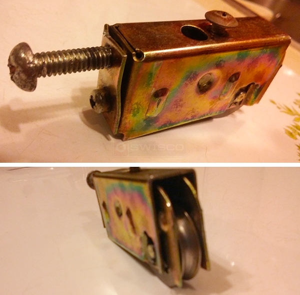 User submitted photos of a patio door roller.