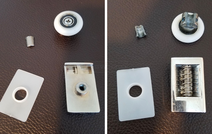 User submitted photos of a door roller.