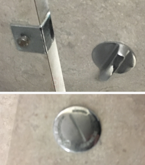 Bathroom stall hardware