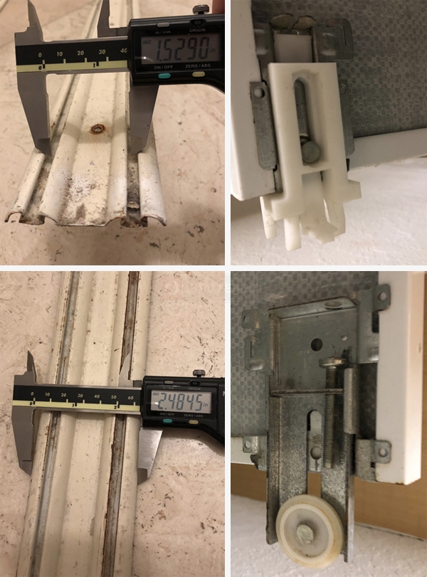Closet door tracks