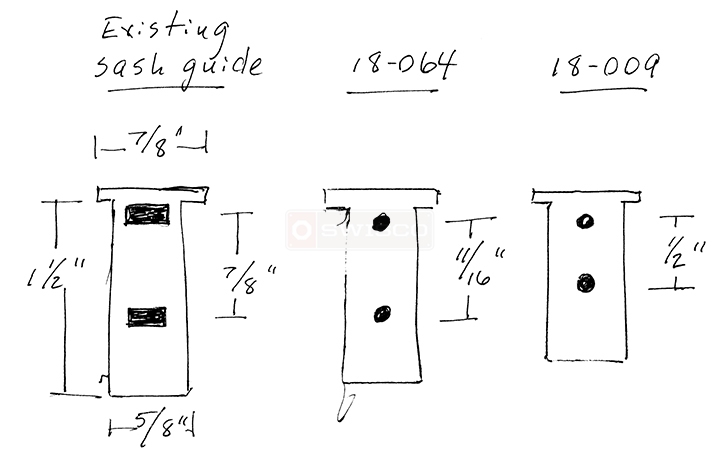 User submitted a diagram of a top sash guide.