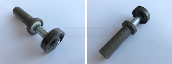 User submitted photos of bi-fold door hardware.