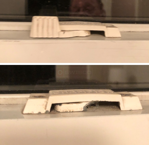 User submitted photos of a window lock.