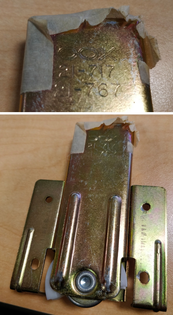 User submitted photos of closet hardware.