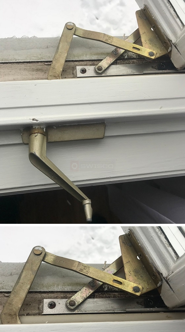 Weather shield window crank casement operator