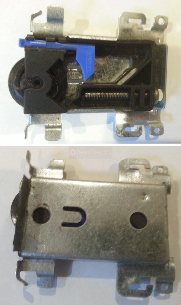 User submitted photos of a closet door roller.