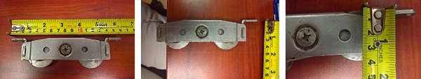 User submitted photos of a patio door roller.