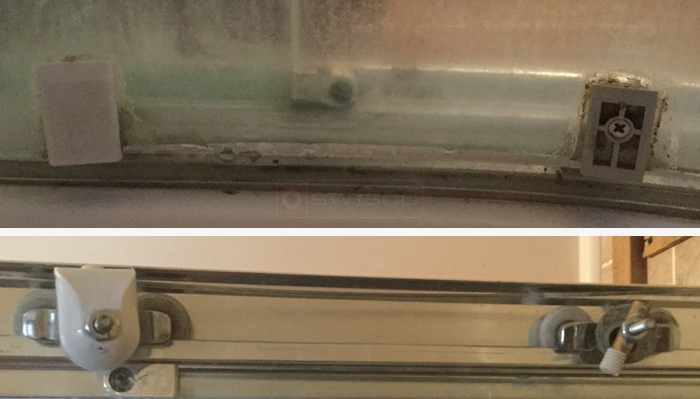 Shower door roller