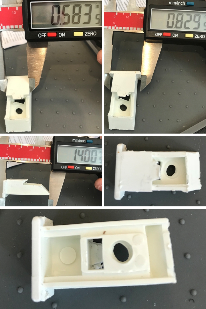 User submitted photos of a top sash guide.