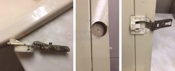 Bathroom cabinet hinges