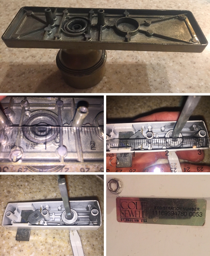 User submitted photos of storm door hardware.