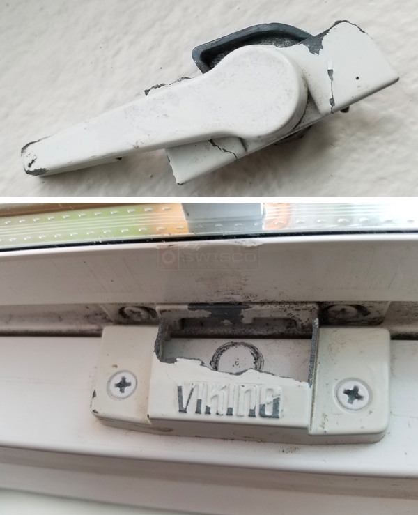 User submitted photos of a window lock.