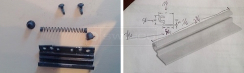 User submitted photos of storm door hardware.
