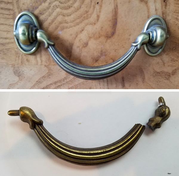 User submitted photos of a drawer pull.