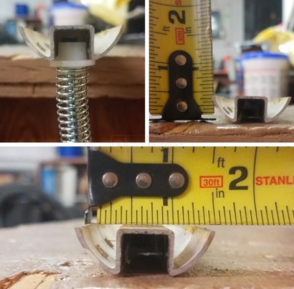 User submitted photos of bi-fold door hardware.