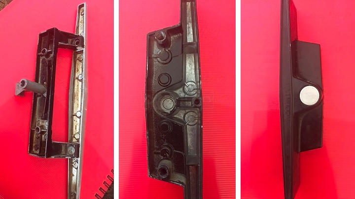 User submitted photos of patio door hardware.