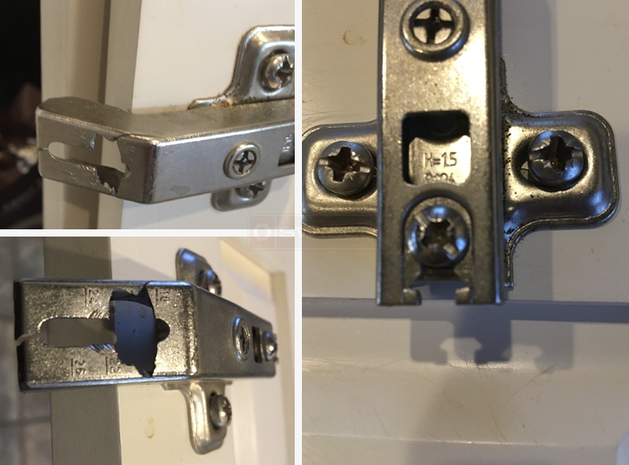 Replacement hinges for lazy Susan corner