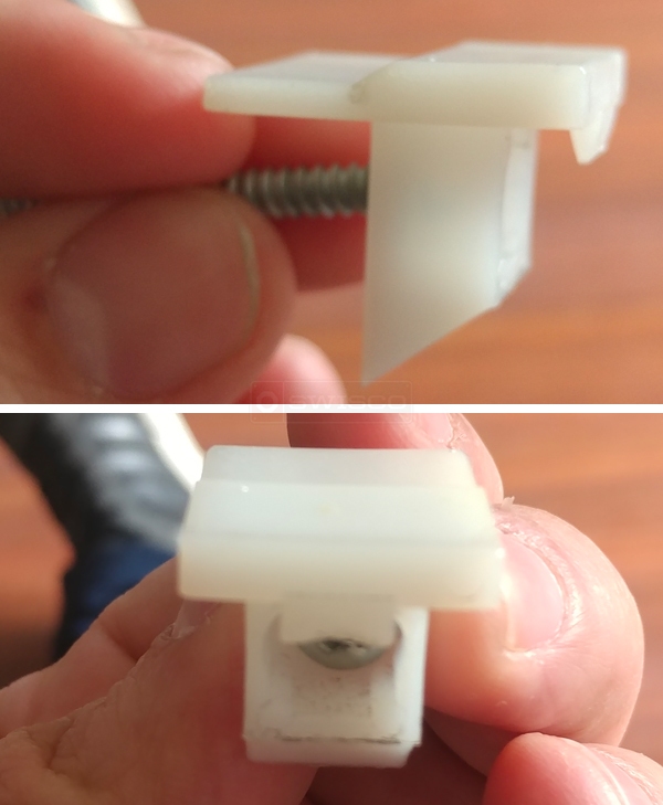 User submitted photos of a top sash guide.