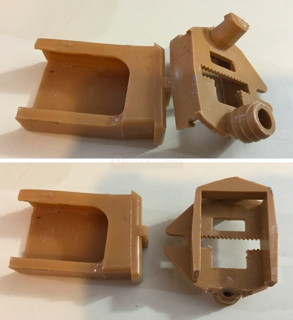 Kitchen drawer glide rear mounting socket