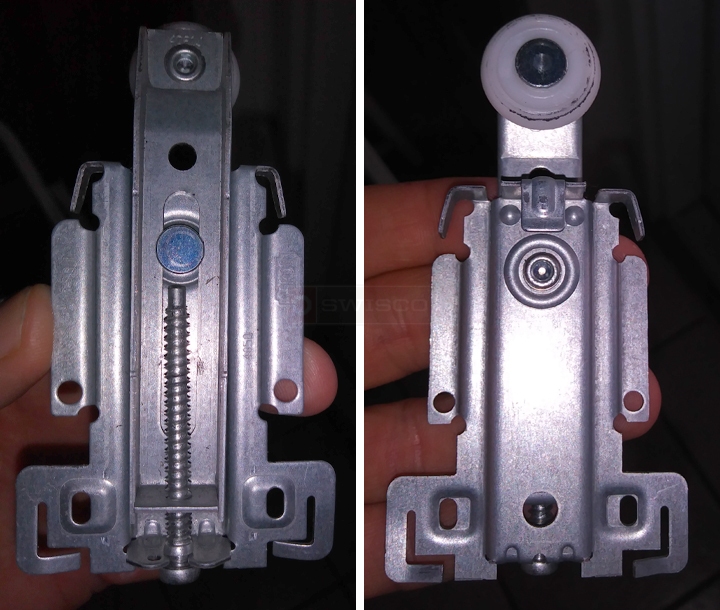 User submitted photos of a closet door roller.