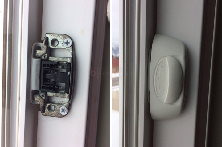User submitted photos of a window lock.