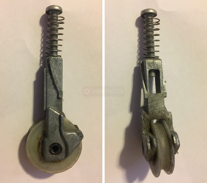 User submitted photos of a closet door roller.