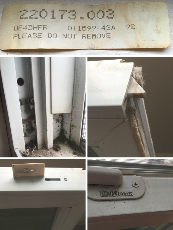 User submitted photos of window hardware.