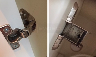 User submitted photos of a cabinet hinge.