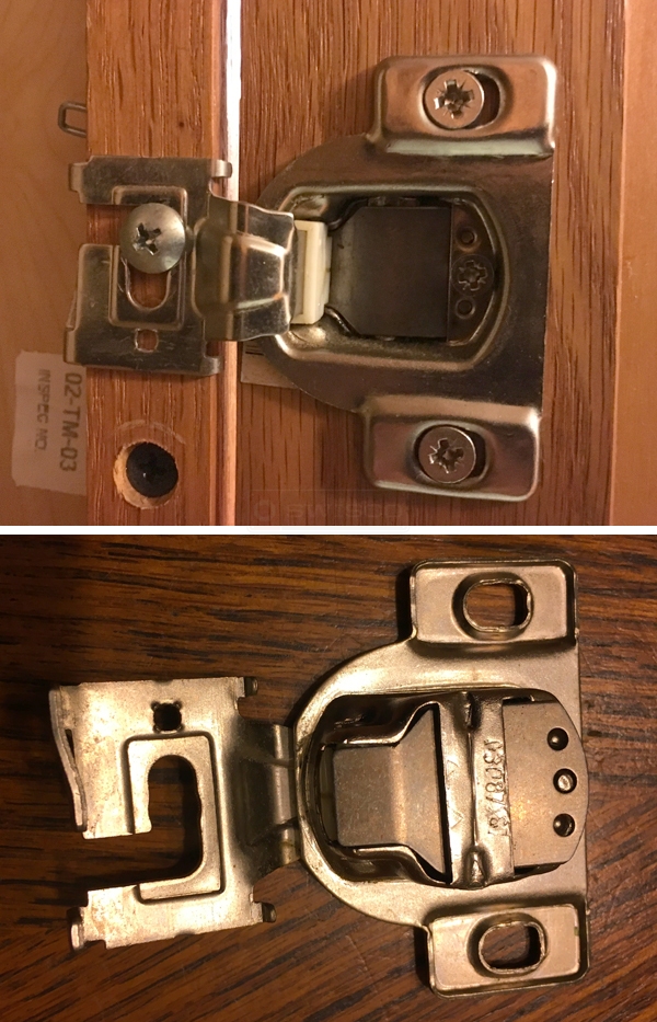 User submitted photos of cabinet hardware.