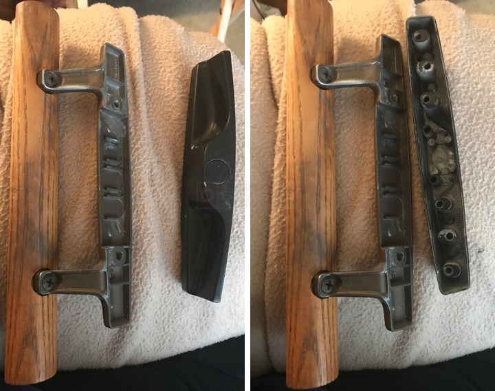 User submitted photos of patio door hardware.