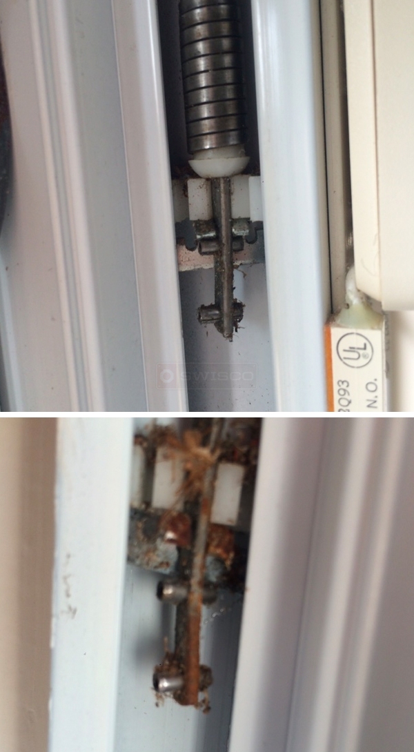 User submitted photos of window hardware.