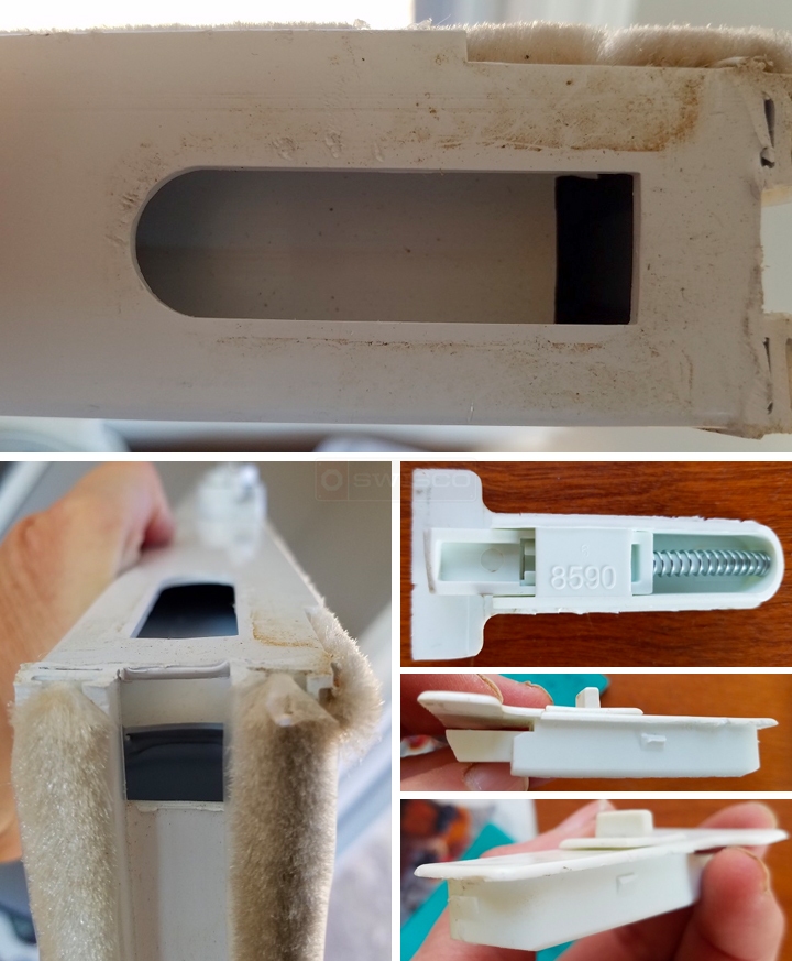 User submitted photos of window hardware.