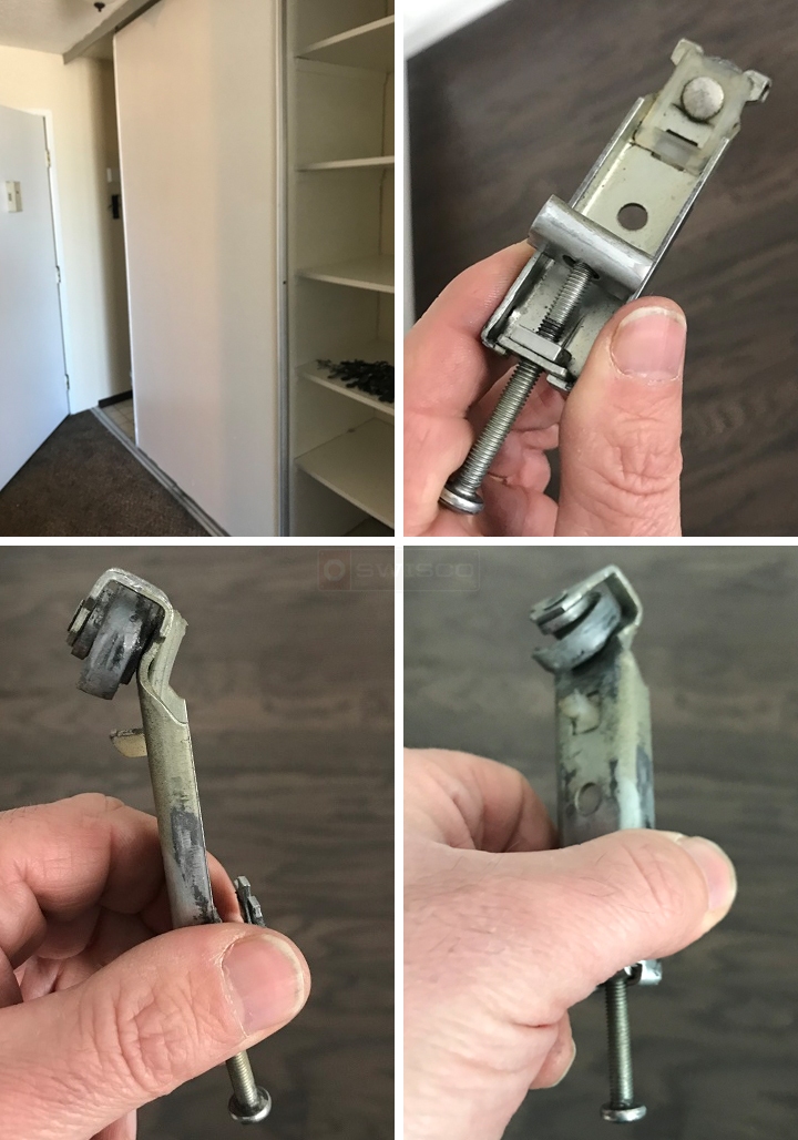 User submitted photos of closet hardware.